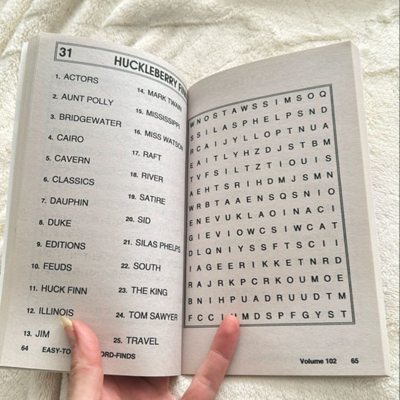 Large Print Easy To Read Word-Finds