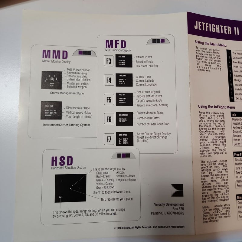 Jetfighter ll manual set 