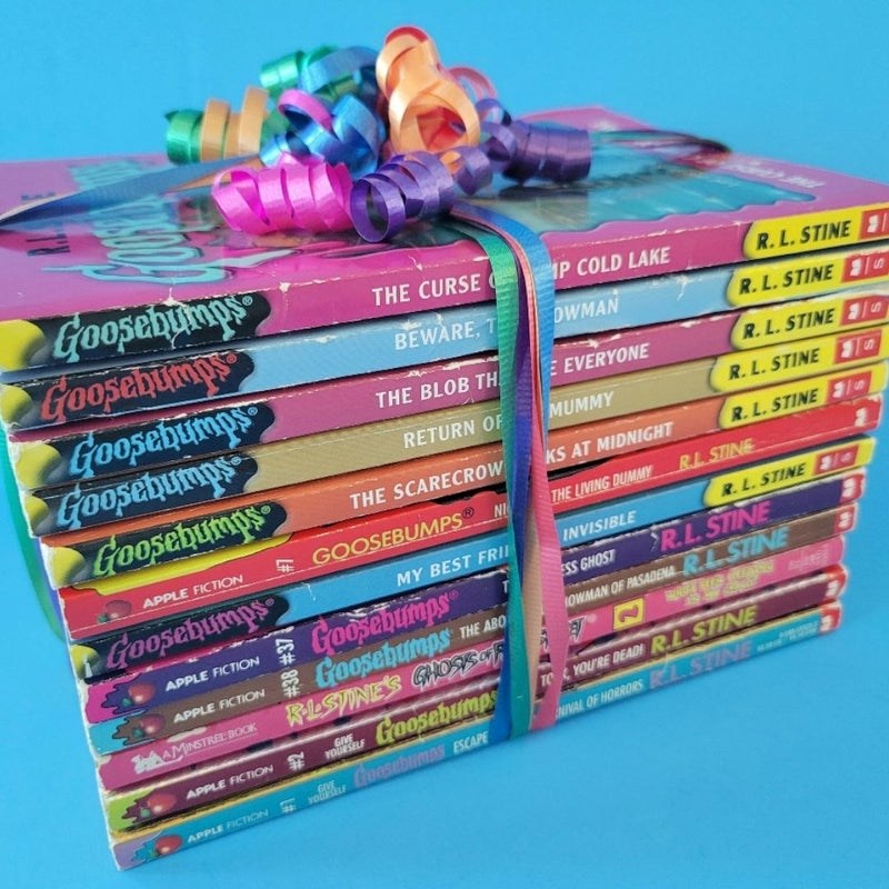GOOSEBUMPS BOOKS LOT OF 12 ORIGINAL VINTAGE 1990s SCHOLASTIC FEAR STREET BEWARE