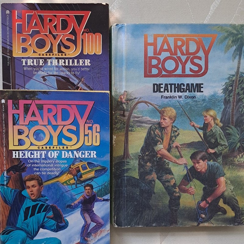 Hardy Boys 3 lot hardcover and paperback 1987 - 1995 3 Franklin W Dixon youth mystery books