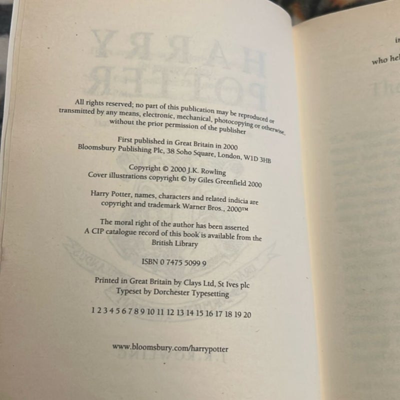 Harry Potter and the Goblet of Fire *UK Edition*