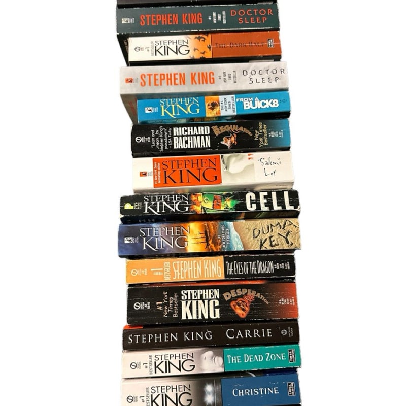 Stephen King Bachman  Paperback Lot of 16  Christine Cujo Carrie Dead Zone