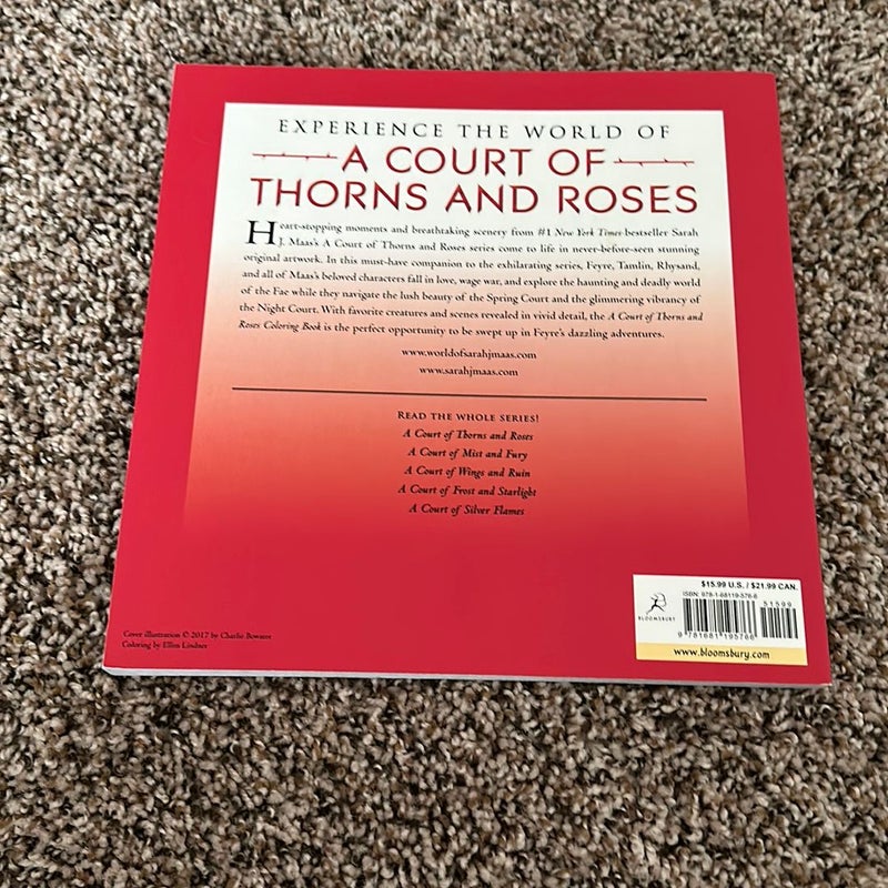 A Court of Thorns and Roses Coloring Book Sarah J Maas 9781681195766