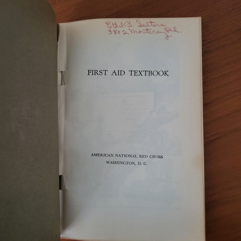American Red Cross First Aid Textbook WW2 1945