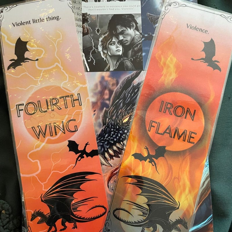 Fourth Wing and Iron Flame book marks