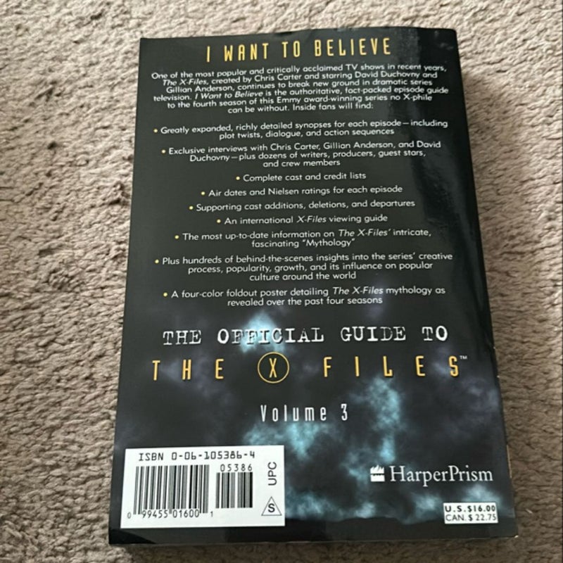 Signed copy - The Official Guide to The X-Files - Volume 3