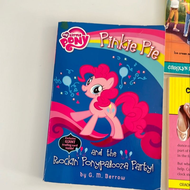 •Nancy Drew and the Clue(set of four)• Meghan All dressed up • My little pony Pinkie Pie and the Rockin Ponypalooza Party!