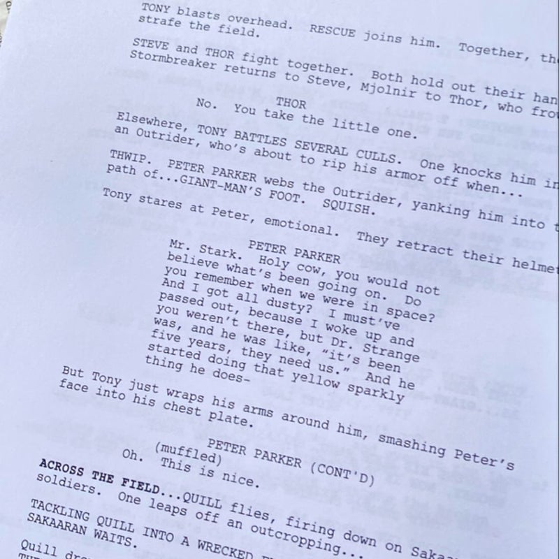 Avengers Endgame Script 