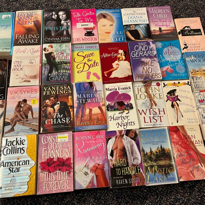 30 Fiction/Mystery/Romance Book Bundle