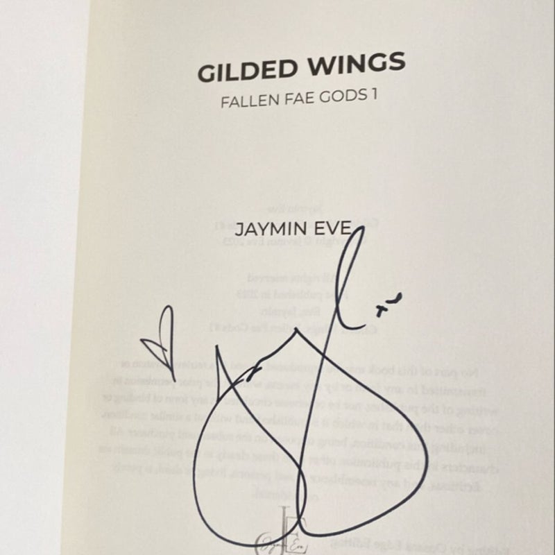 Gilded Wings & Crimson Skies (Hand Signed)