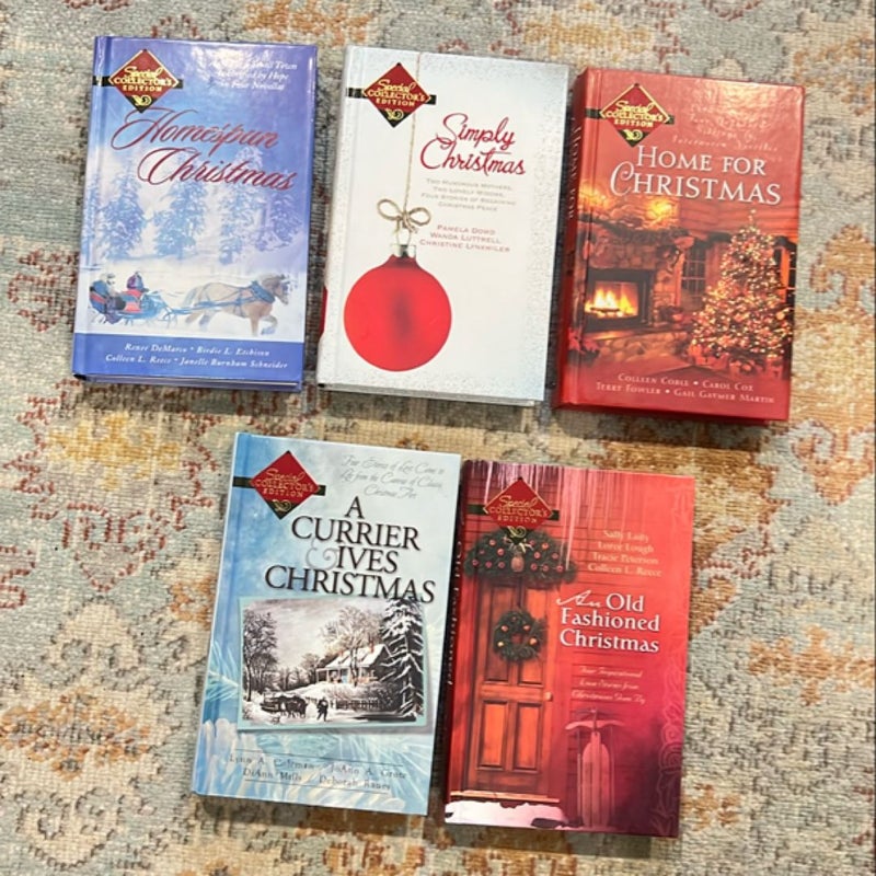 Cozy Christmas Hardcover Books Lot