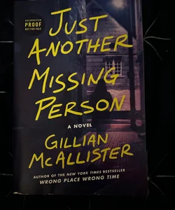 Just Another Missing Person (Advanced Readers Copy)