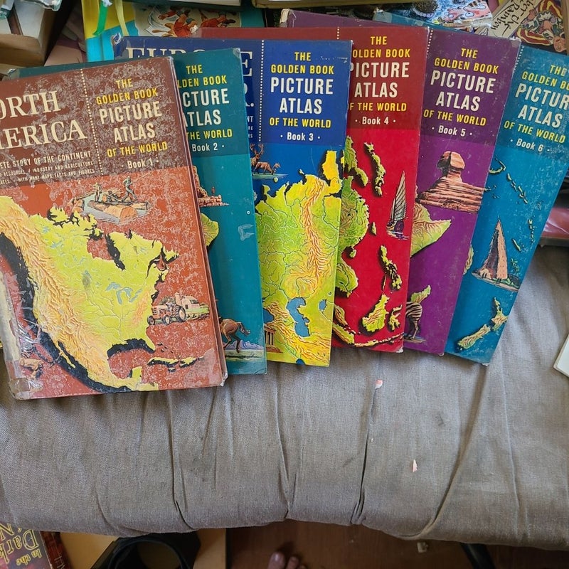 The Golden Book Picture Atlas of the World books 1-6 bundle
