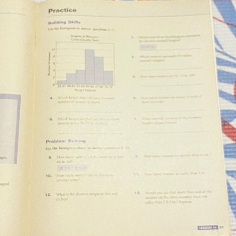Top Line Math: Data, Tables and Graphs