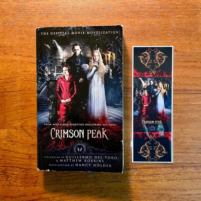 Crimson Peak Film Novelization by Nancy Holder Gothic Horror Paperback Book & Bookmark Set