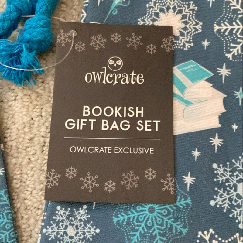 OwlCrate reusable bookish gift bag set