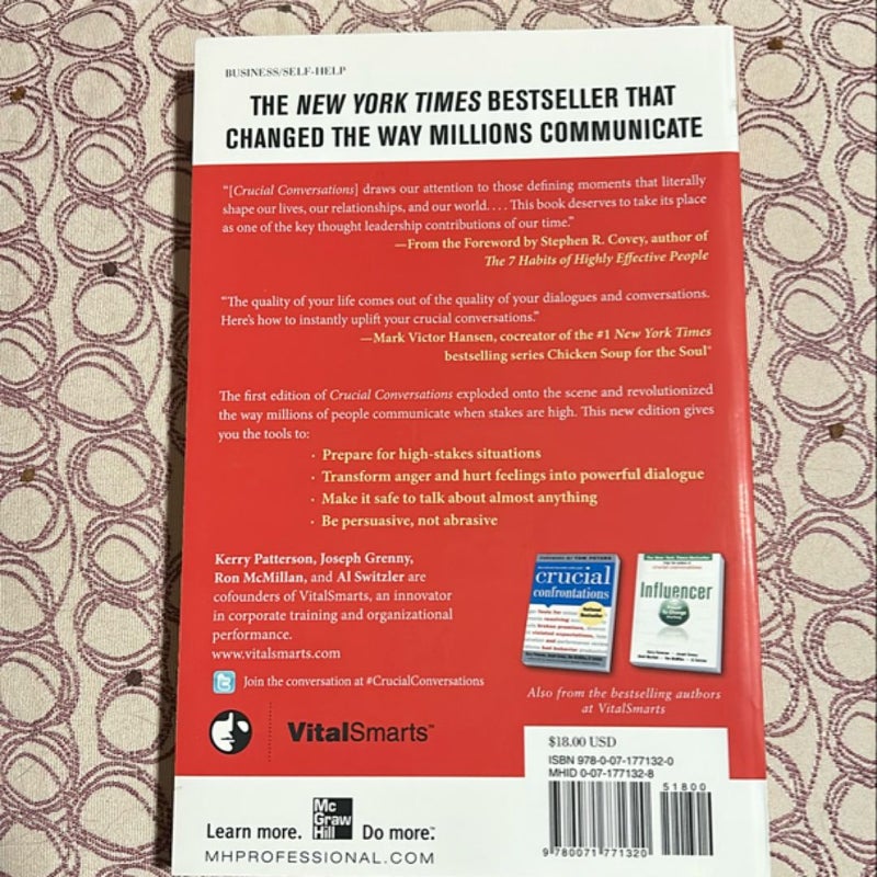 Crucial Conversations Tools for Talking When Stakes Are High, Second Edition