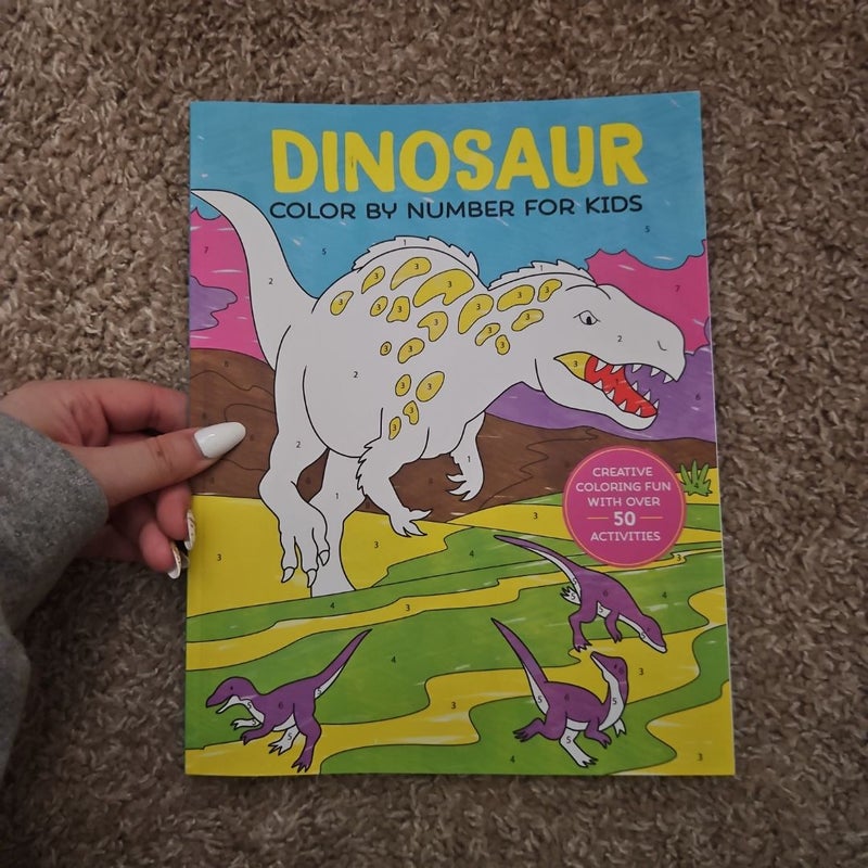 Dinosaur Color by Number for Kids