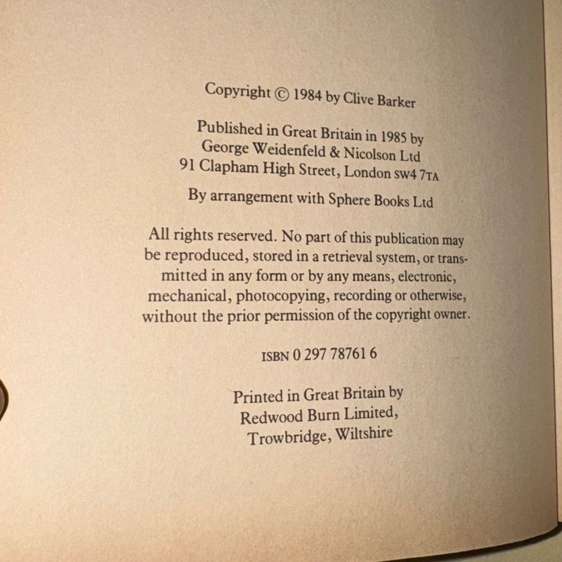 BOOKS OF BLOOD VOLUMES 1-6 SIGNED