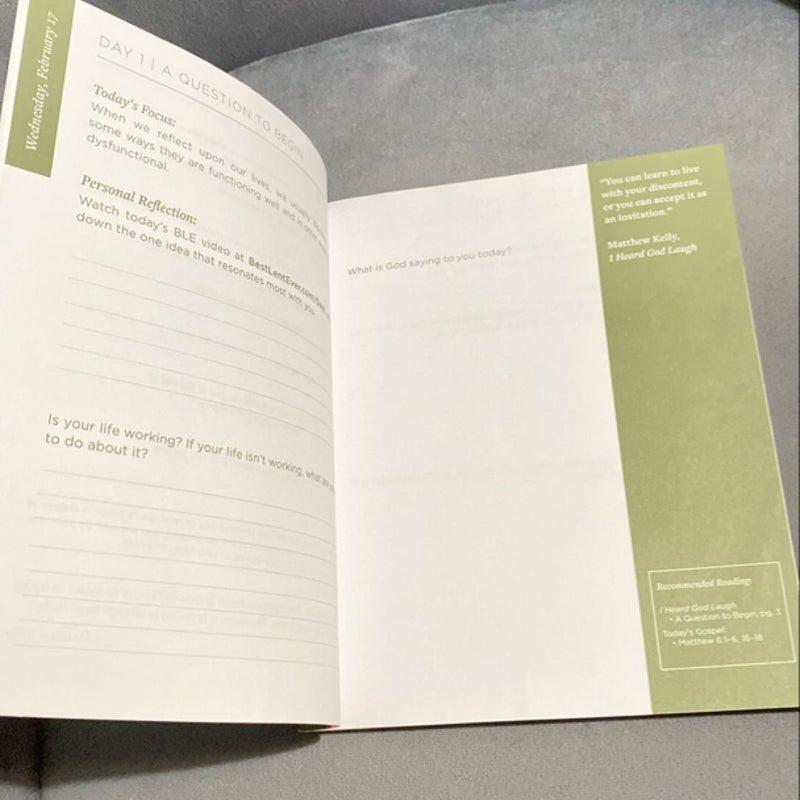The Best Lent Ever Journal by Matthew Kelly