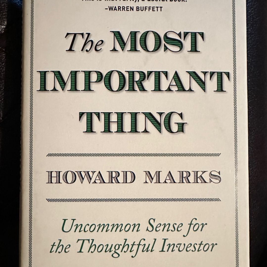The most important thing illuminated by howard marks bruce greenwald