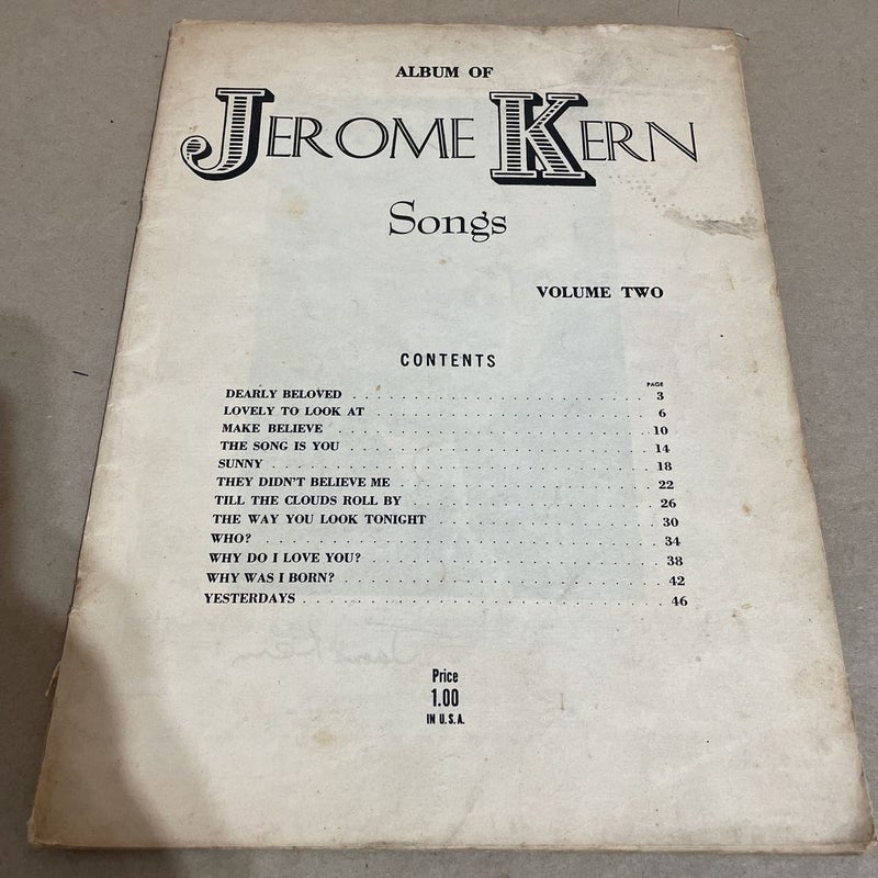 Album of Jerome Kern Songs Vol 2