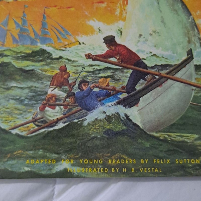 Moby Dick Herman Melville young readers hardcover vintage 1956 Good Condition 