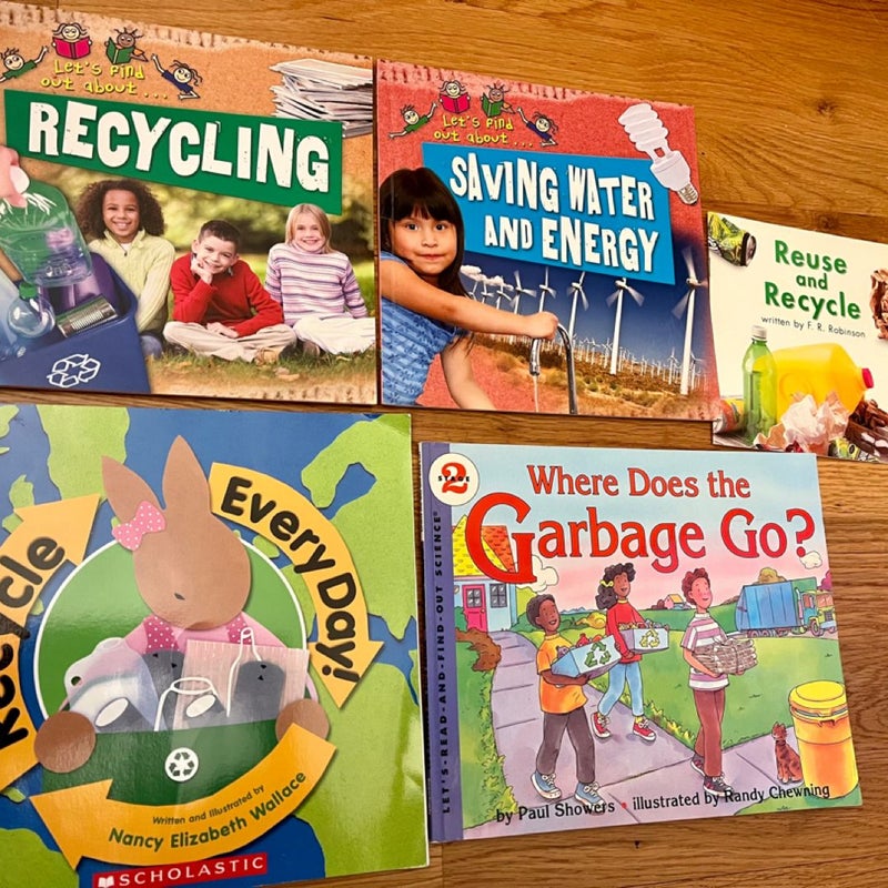 Set 5 Science Recycling Theme Educational Books Homeschool Teacher