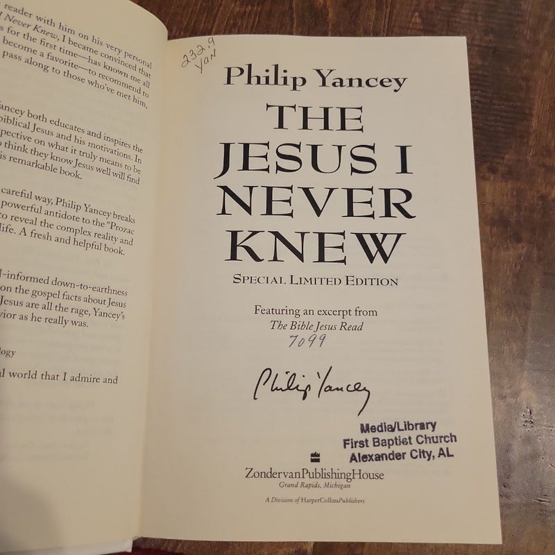 The Jesus I Never Knew Signed Copy 