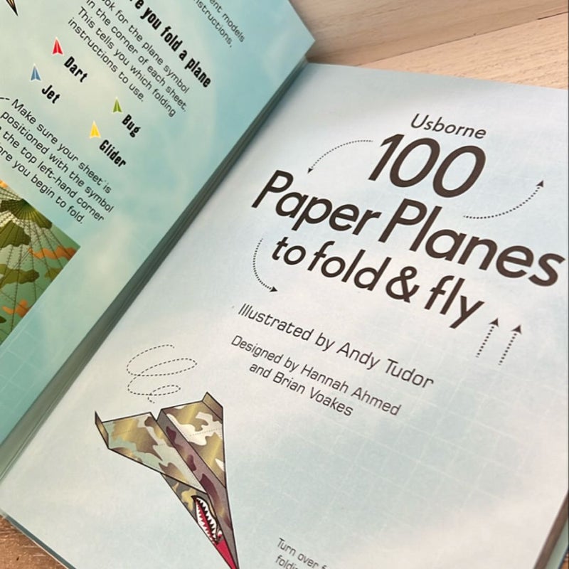 Usborne 100 Paper Planes to fold & fly