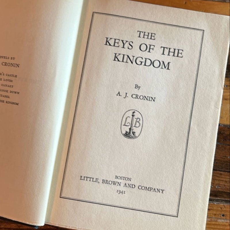 THE KEYS OF THE KINGDOM - A.J. Cronin