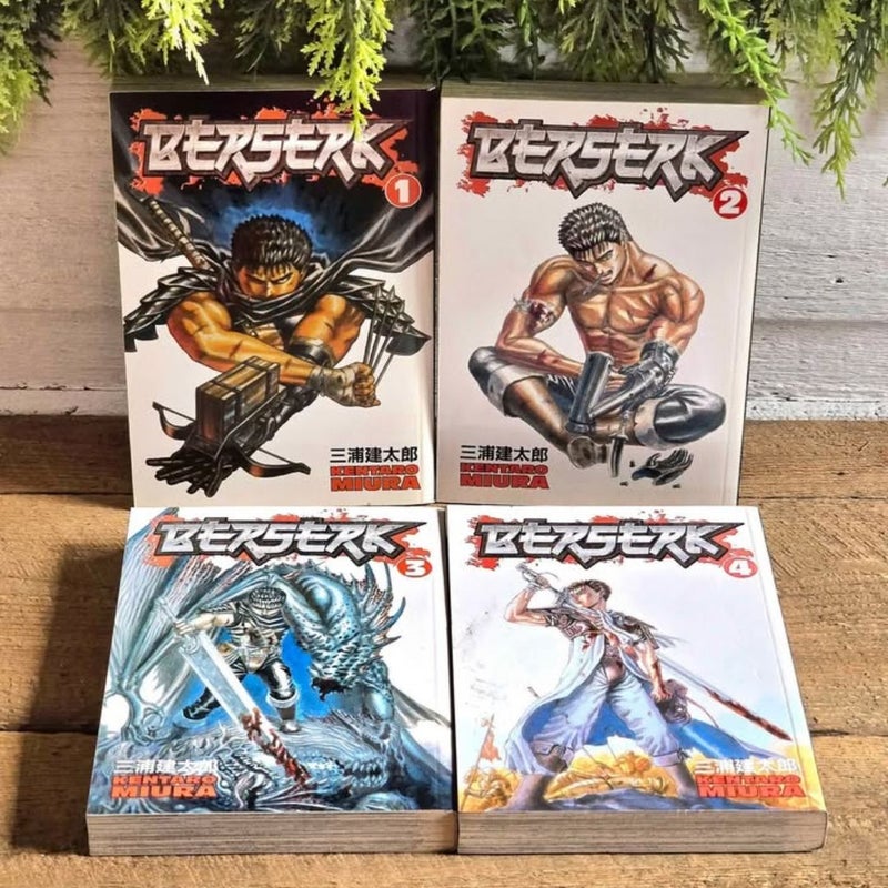 Berserk Volumes 1, 2, 3 & 4