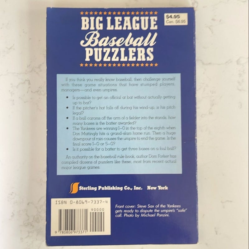 Big League Baseball Puzzlers