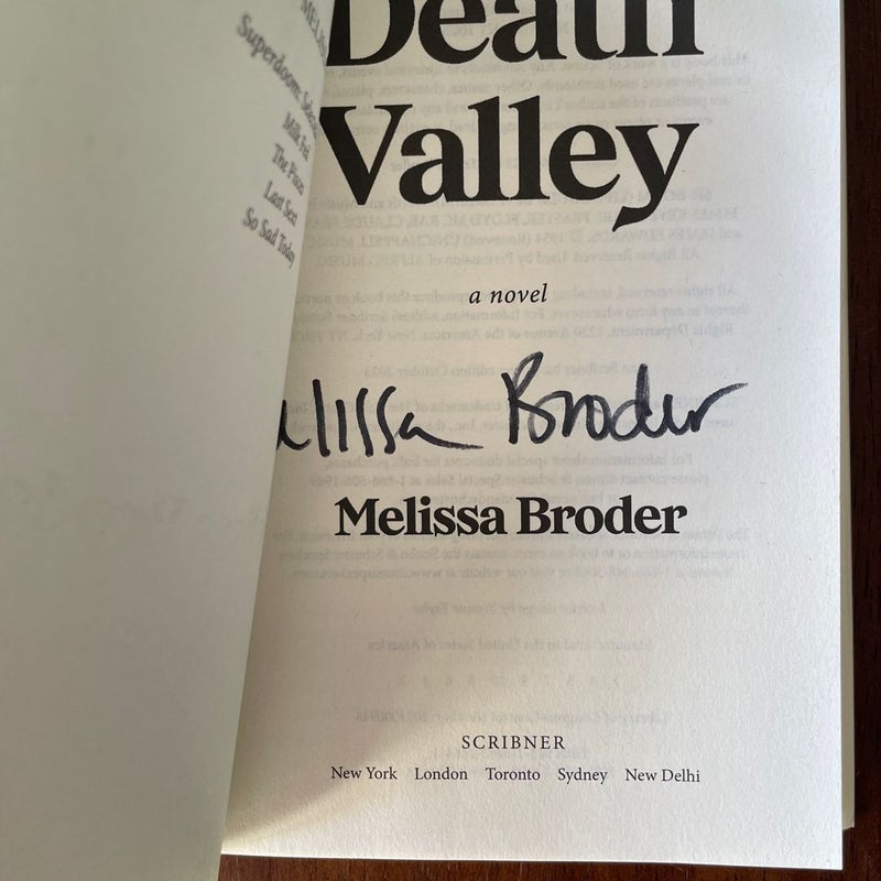 Death Valley - Signed, 1st Edition