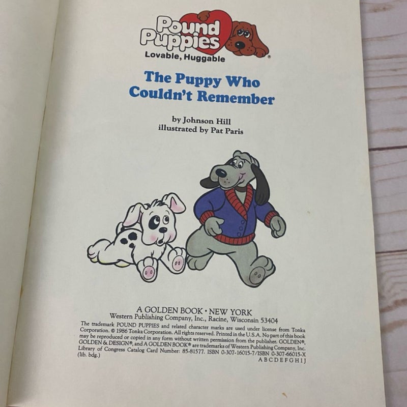 1986 Pound Puppies PB The Puppy Who Couldn’t Remember Golden Book 80s