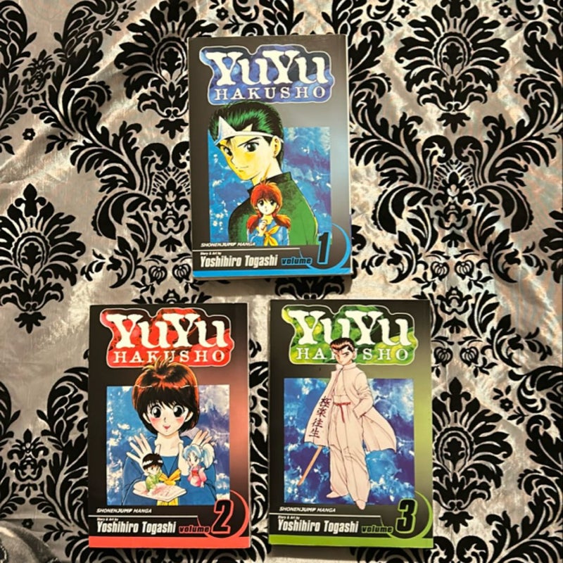 YuYu Hakusho, Volumes 1,2,3 LOT