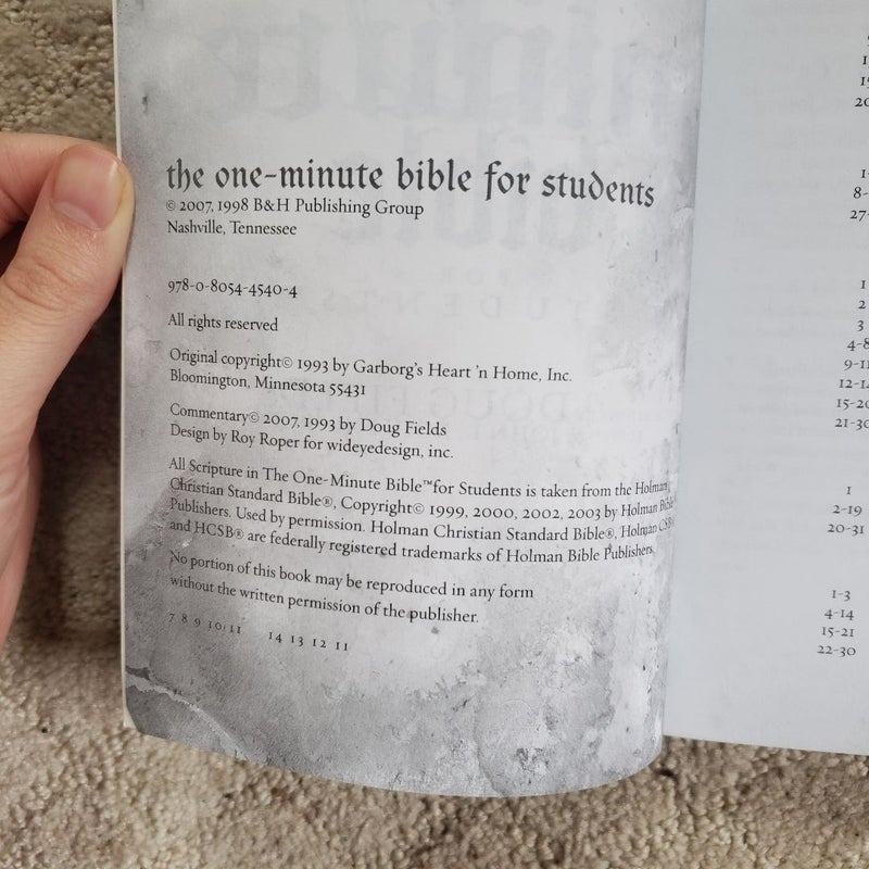 One Minute Bible for Students (This Edition, 2007)