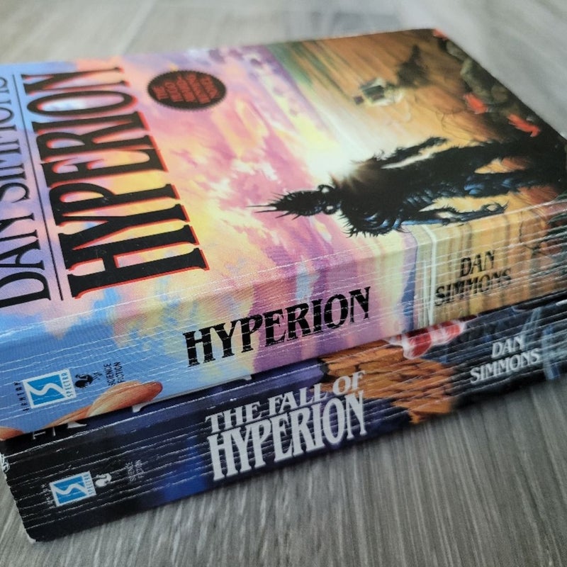 HYPERION AND THE FALL OF HYPERION CANTOS SERIES BOOKS LOT OF 2 BOOKS DAN SIMMONS