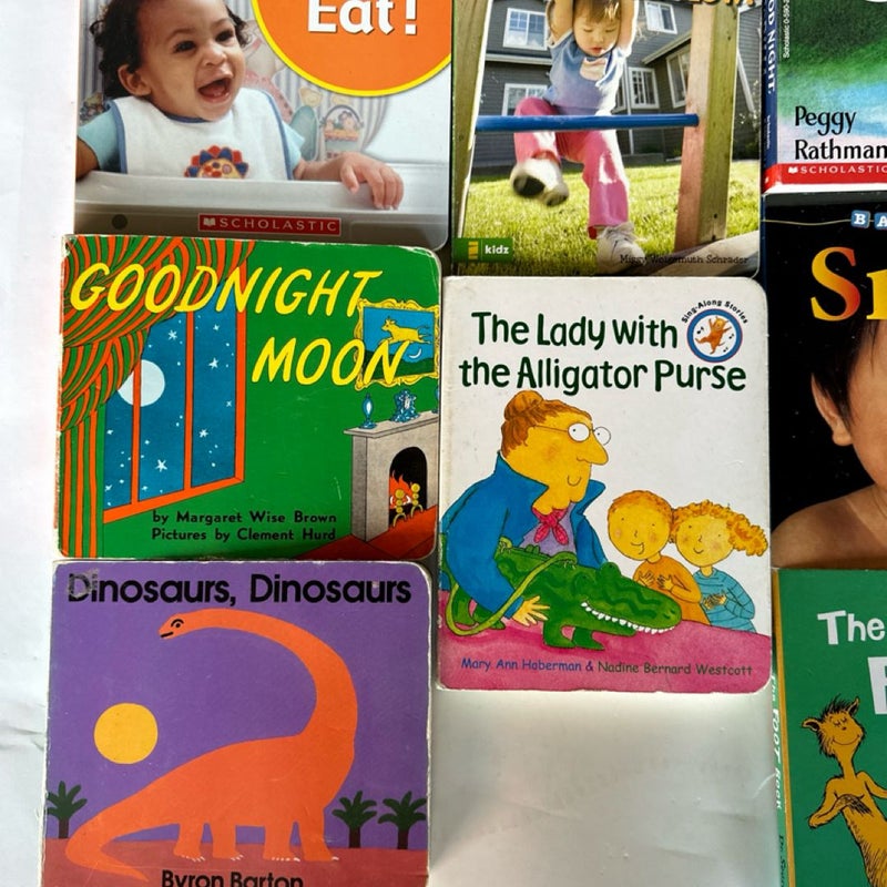 Children’s Board Book Lot (10) Nursery School Preschool Baby Kids Sensory