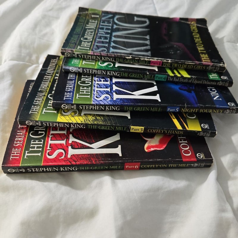 The Green Mile 1, 3, 4, 5, 6 serial thrillers lot paperback used