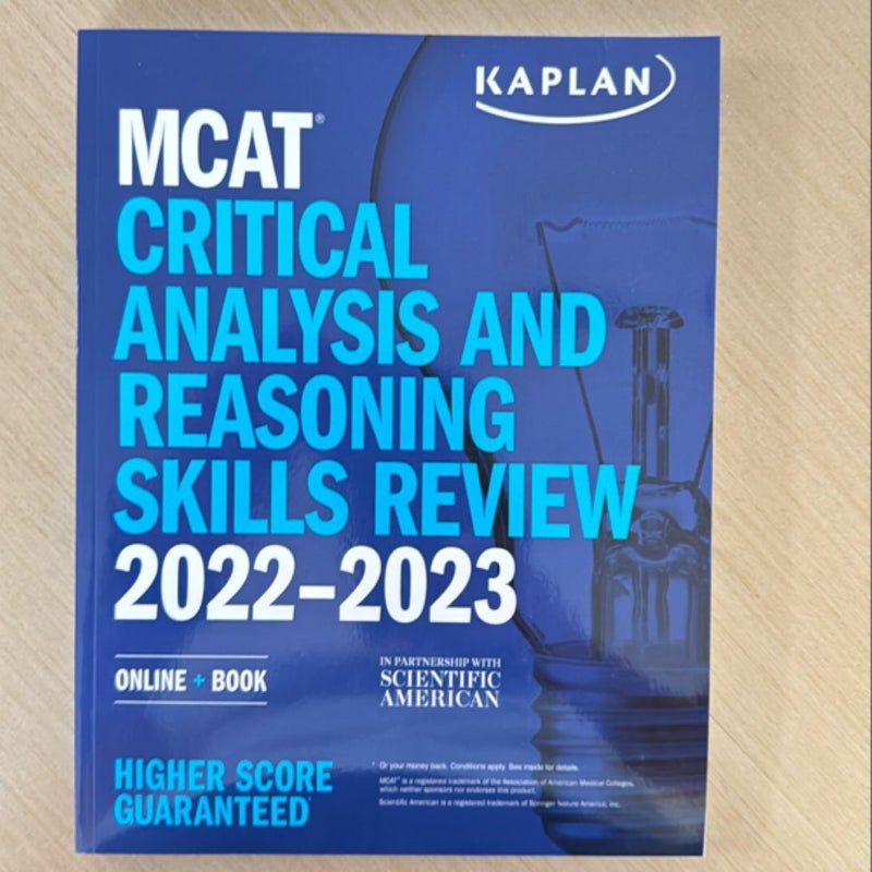 MCAT Critical Analysis and Reasoning Skills Review 2022-2023