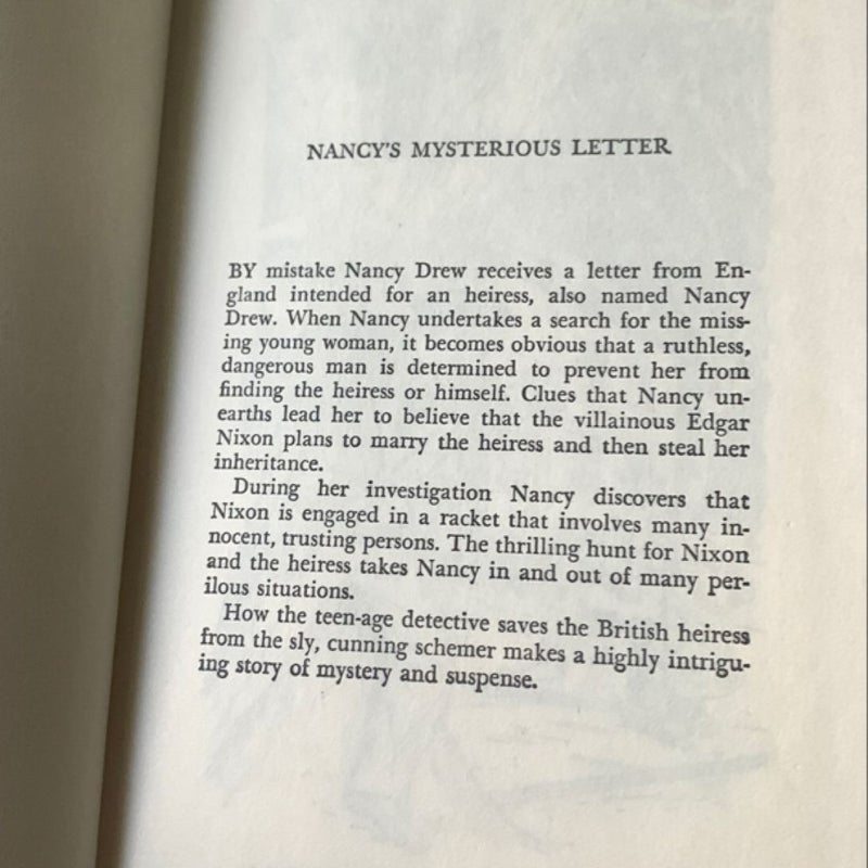 Nancy’s Mysterious Letter