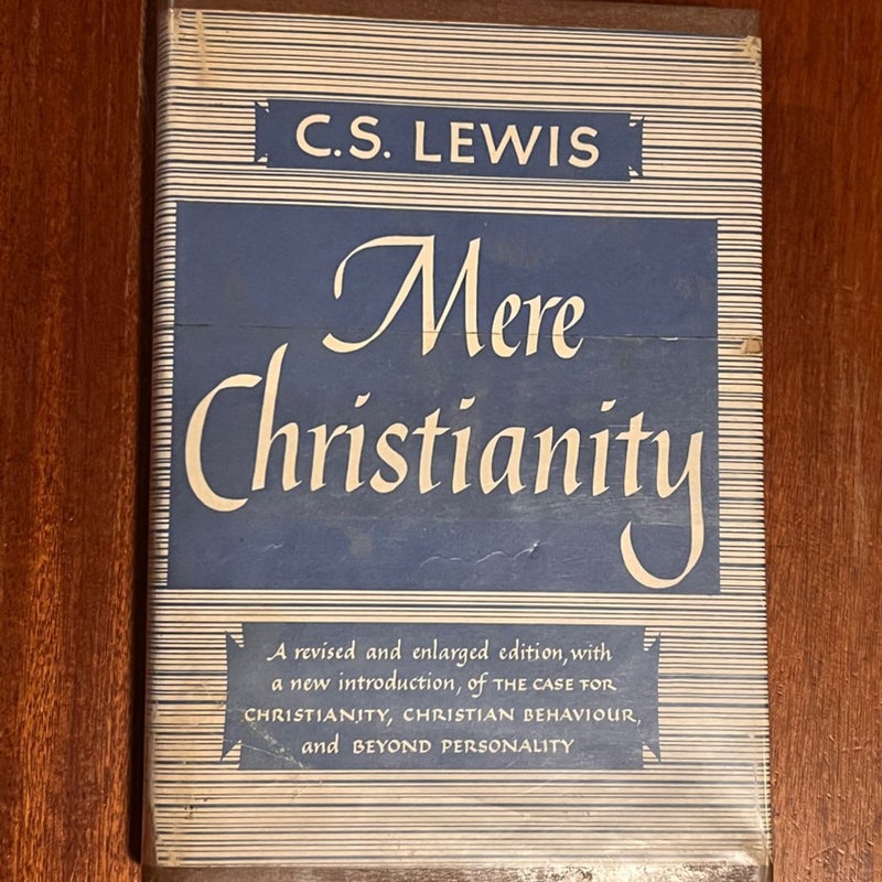 Mere Christianity by C.S. Lewis, revised and enlarged 1st edition 1952 (ex lib)