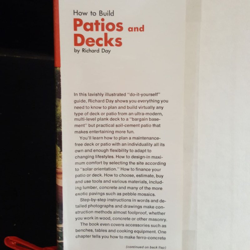 How to Build Patios and Decks by Richard Day