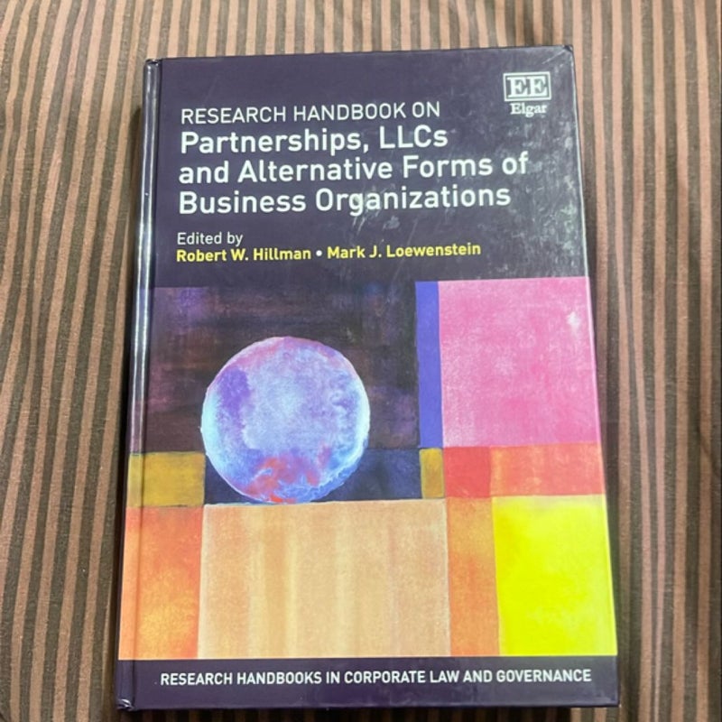 Research Handbook on Partnerships, LLCs and Alternative Forms of Business Organizations