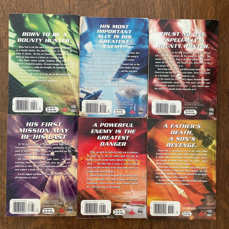 Star Wars Boba Fett Clone Wars novels - set of 6