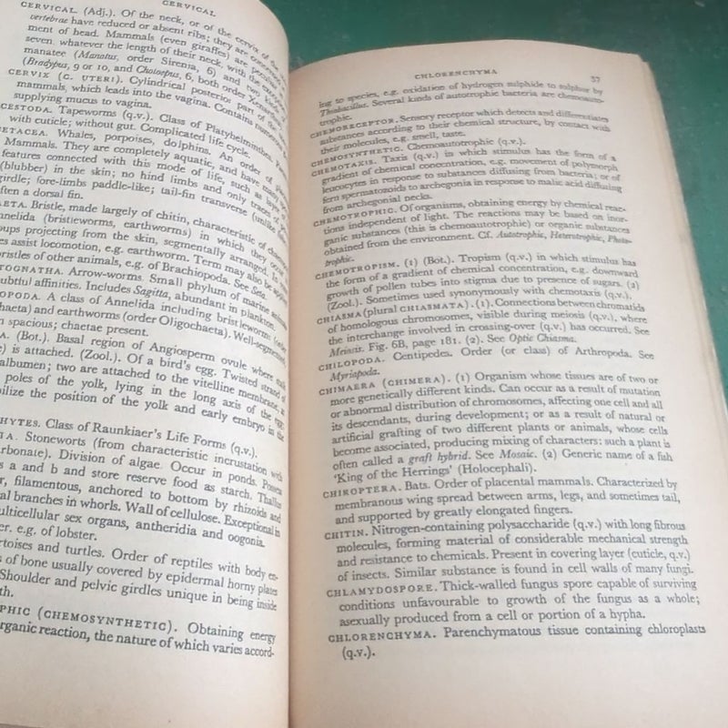 A dictionary of biology