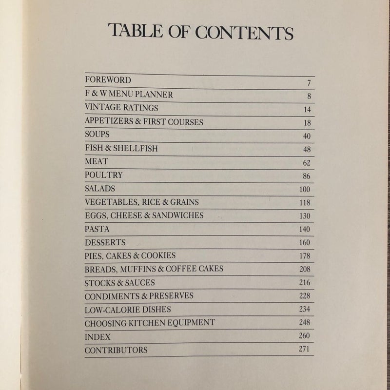 The Best of Food and Wine
