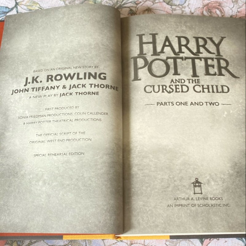 Harry Potter and the Cursed Child Parts One and Two (Special Rehearsal Edition Script)