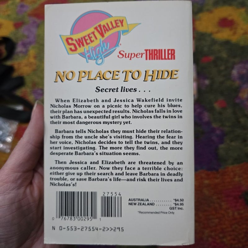 Sweet Valley High Super Thriller: No Place to Hide